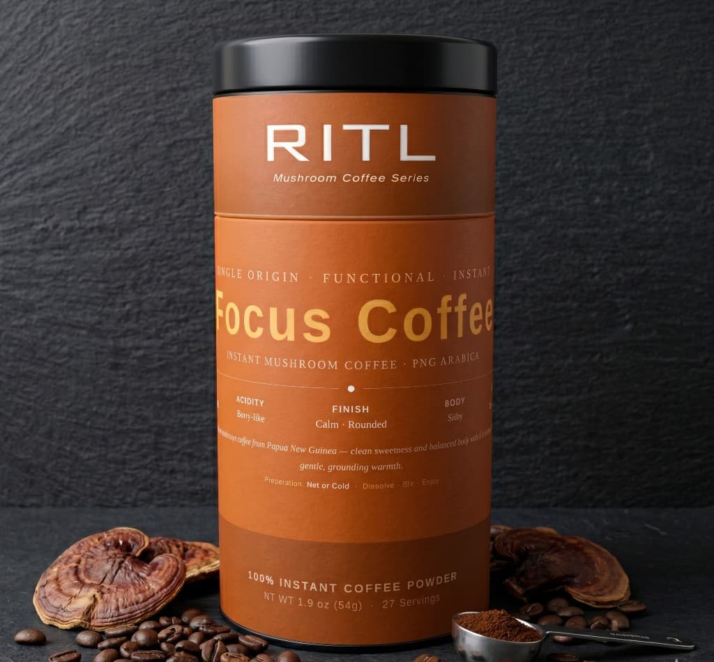 RITL Focus Coffee with functional mushrooms and ingredients